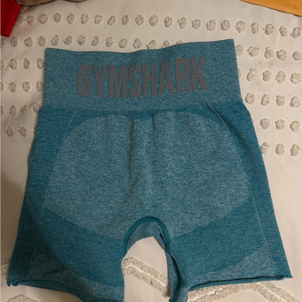 Gymshark Teal Blue High-Waist Seamless Bike Shorts